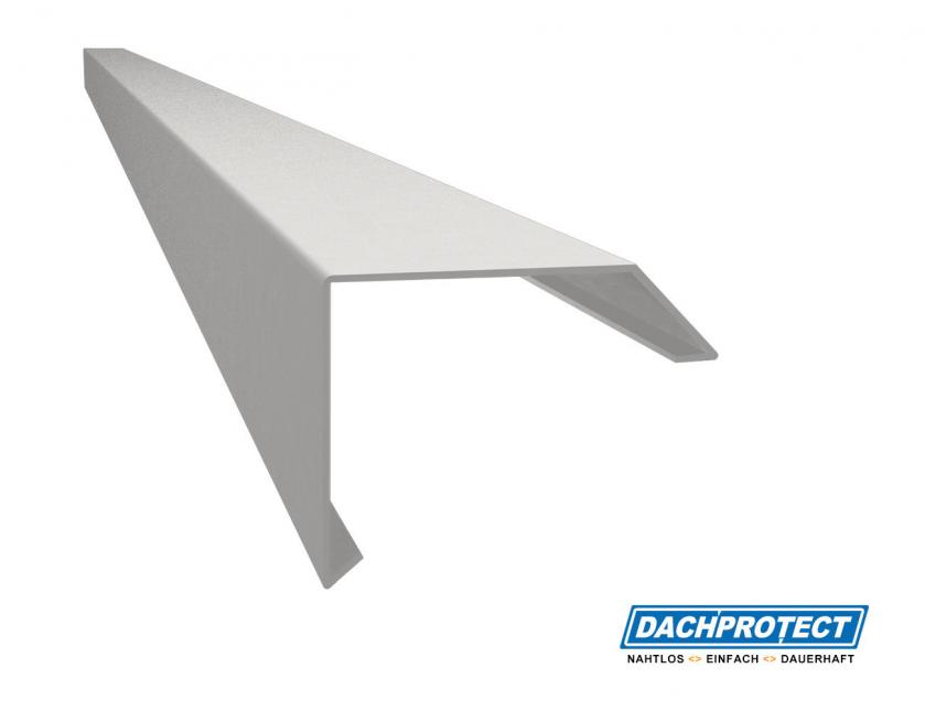 Dachrandprofil ISOS, 195cm, Silber RAL 9006 stranggepresst, Materialstärke: 1,5 mm